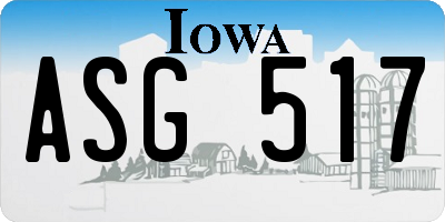 IA license plate ASG517