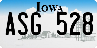 IA license plate ASG528