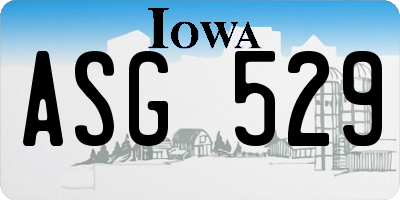 IA license plate ASG529