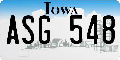 IA license plate ASG548