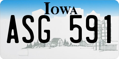 IA license plate ASG591