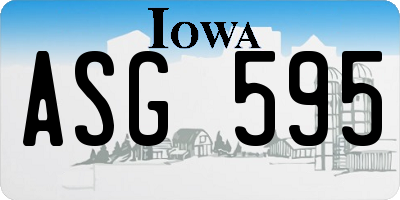 IA license plate ASG595