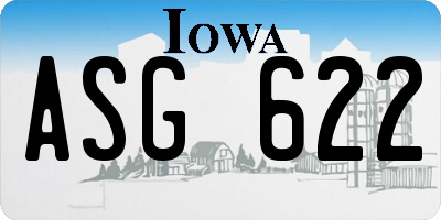 IA license plate ASG622