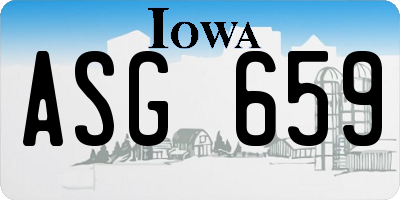 IA license plate ASG659