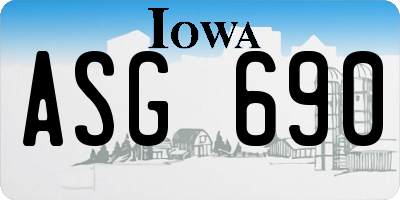 IA license plate ASG690