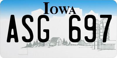 IA license plate ASG697