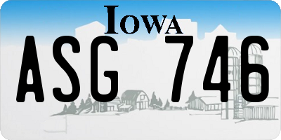 IA license plate ASG746