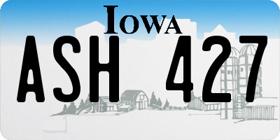 IA license plate ASH427