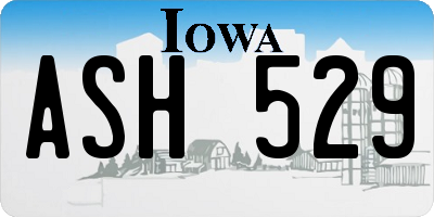 IA license plate ASH529