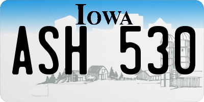 IA license plate ASH530