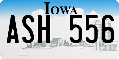 IA license plate ASH556