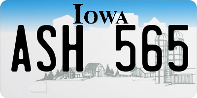 IA license plate ASH565