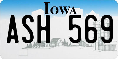 IA license plate ASH569
