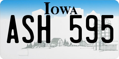 IA license plate ASH595