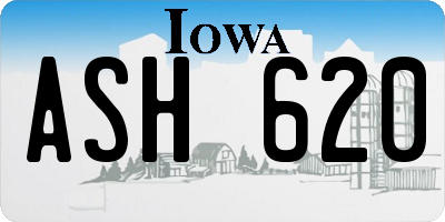 IA license plate ASH620