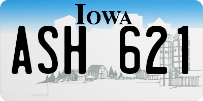 IA license plate ASH621