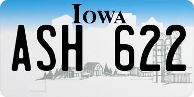 IA license plate ASH622