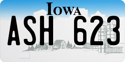 IA license plate ASH623