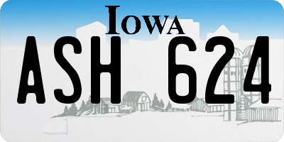 IA license plate ASH624