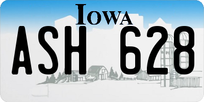 IA license plate ASH628