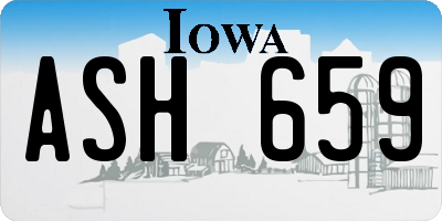 IA license plate ASH659