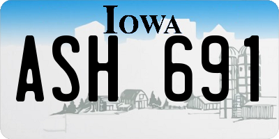 IA license plate ASH691