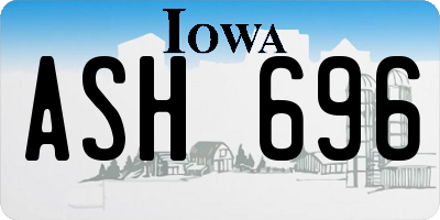 IA license plate ASH696