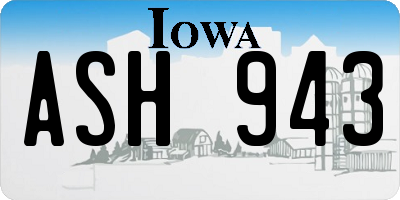 IA license plate ASH943