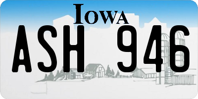 IA license plate ASH946