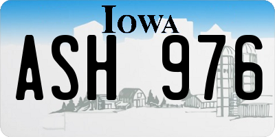 IA license plate ASH976