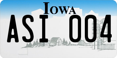 IA license plate ASI004