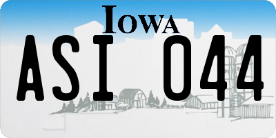 IA license plate ASI044