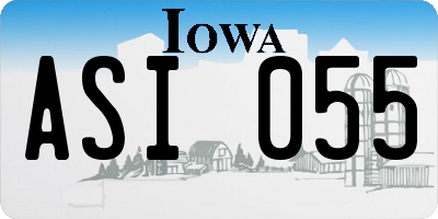 IA license plate ASI055