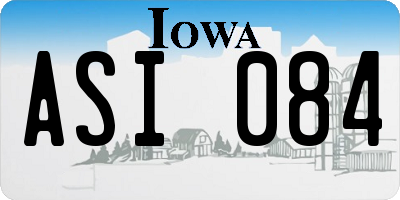 IA license plate ASI084
