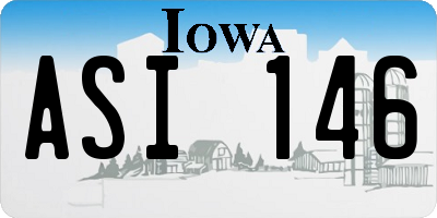 IA license plate ASI146