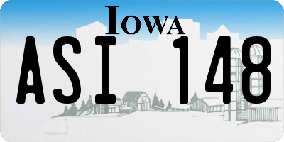 IA license plate ASI148