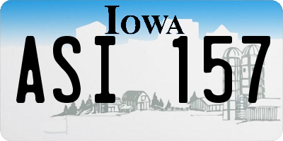 IA license plate ASI157