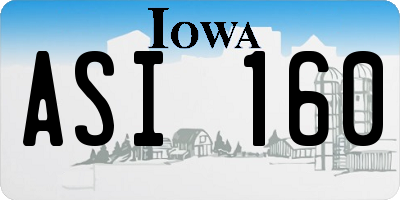 IA license plate ASI160