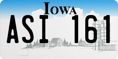 IA license plate ASI161