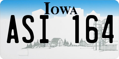 IA license plate ASI164