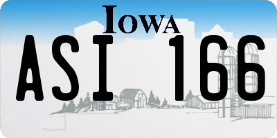 IA license plate ASI166