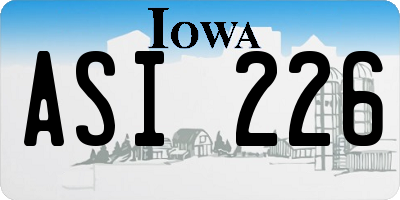 IA license plate ASI226