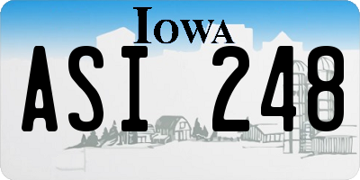 IA license plate ASI248