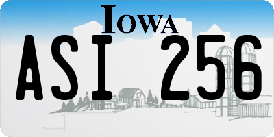 IA license plate ASI256
