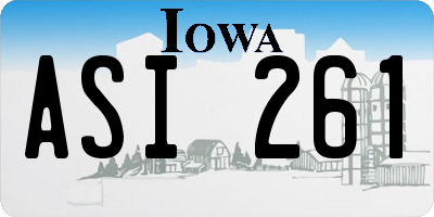 IA license plate ASI261