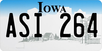 IA license plate ASI264