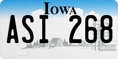 IA license plate ASI268