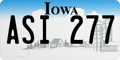 IA license plate ASI277