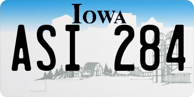 IA license plate ASI284