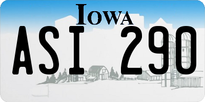 IA license plate ASI290